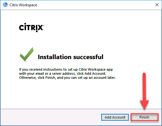 Finish Citrix Installation