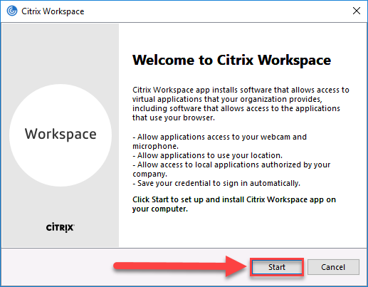 Start Citrix Installation