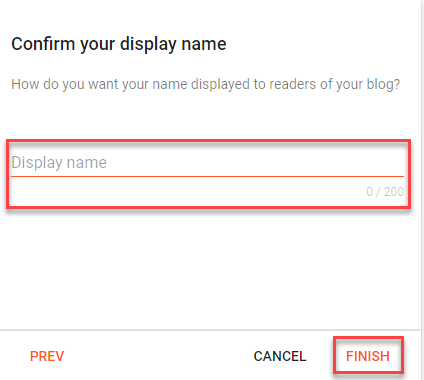 Blogger Display Name