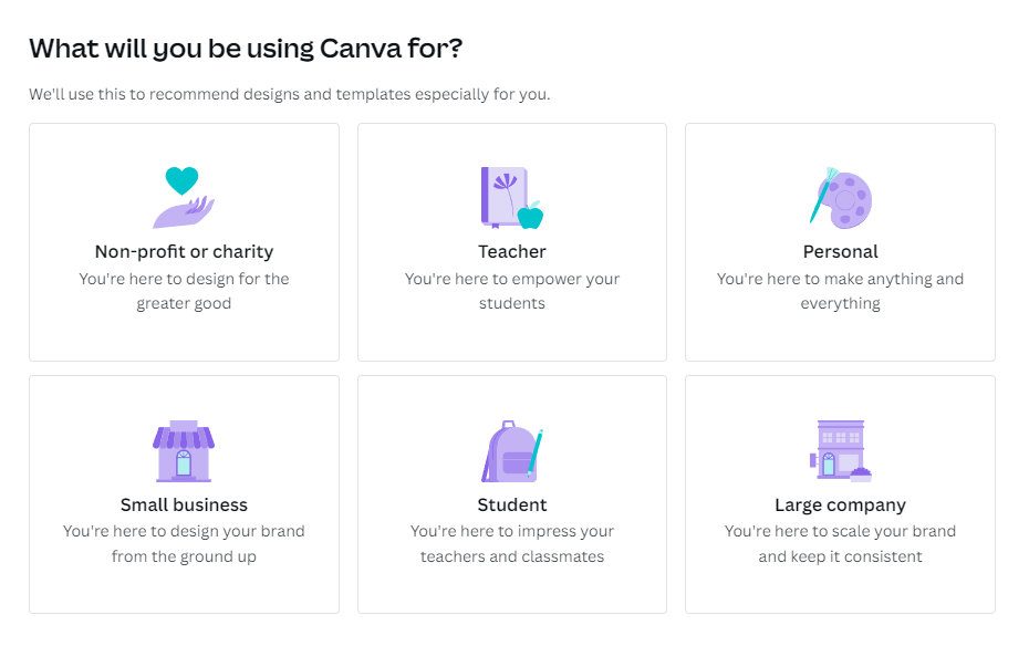 Canva Intended Use