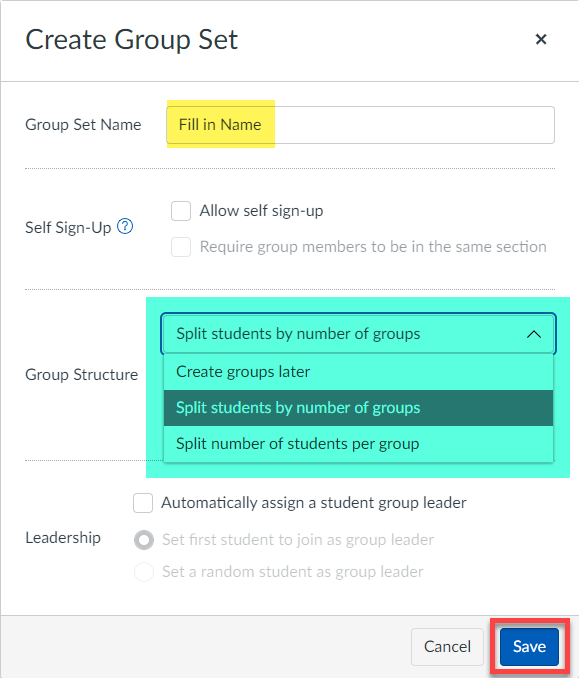 group set window