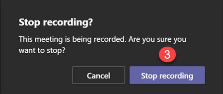 Confirm Stop Recording