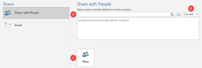 Share Option: Share within Visio