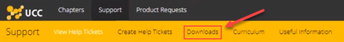 Downloads option on UCC website