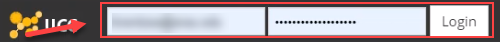 Login option on UCC website