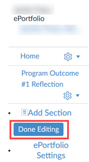 Finished editing sections in ePortfolio