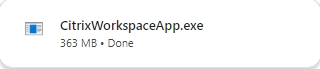 Locate and open citrixworkspaceapp.exe file once downloaded