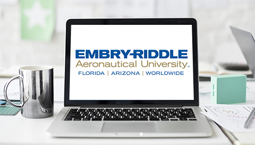 ERAU Computer screen with Florida, Arizona and Worldwide