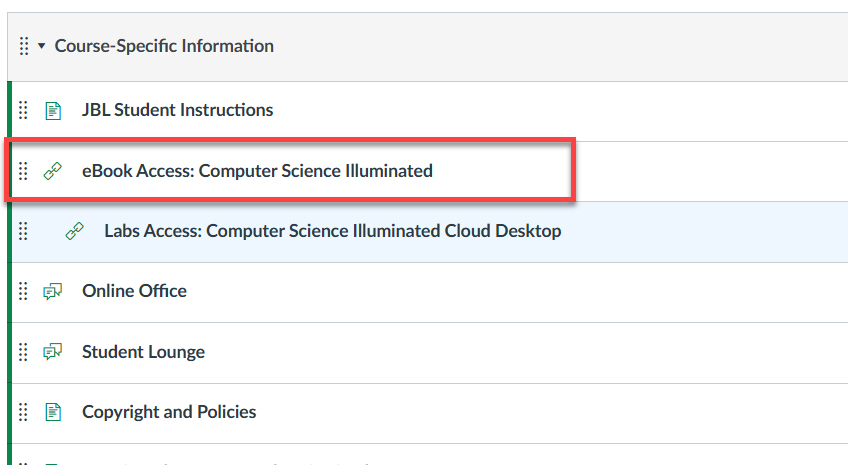 eBook link outlined in Canvas under Course Specific Information