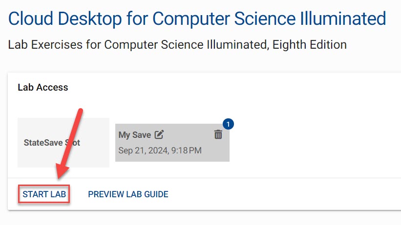 Starting a Lab in JBL Cloud desktop