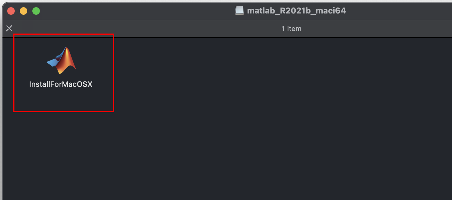 Open MATLAB installer for Mac