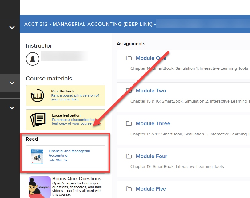 Locate and access etextbook page