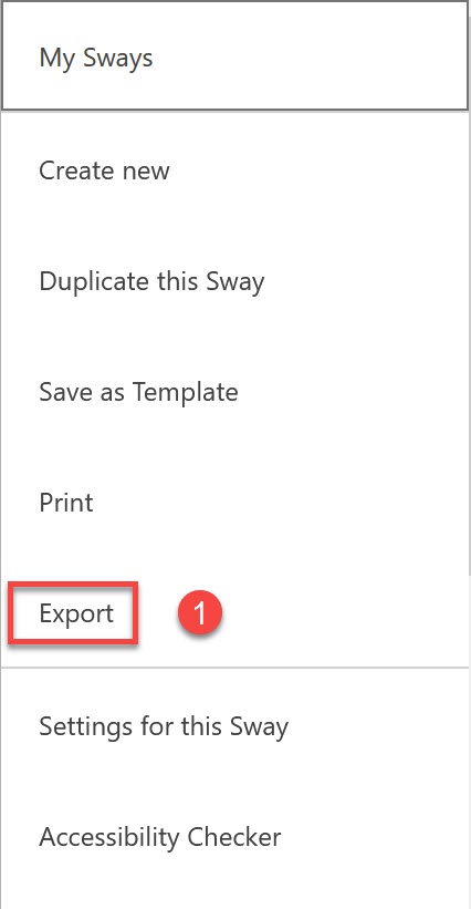 Export Your Sway