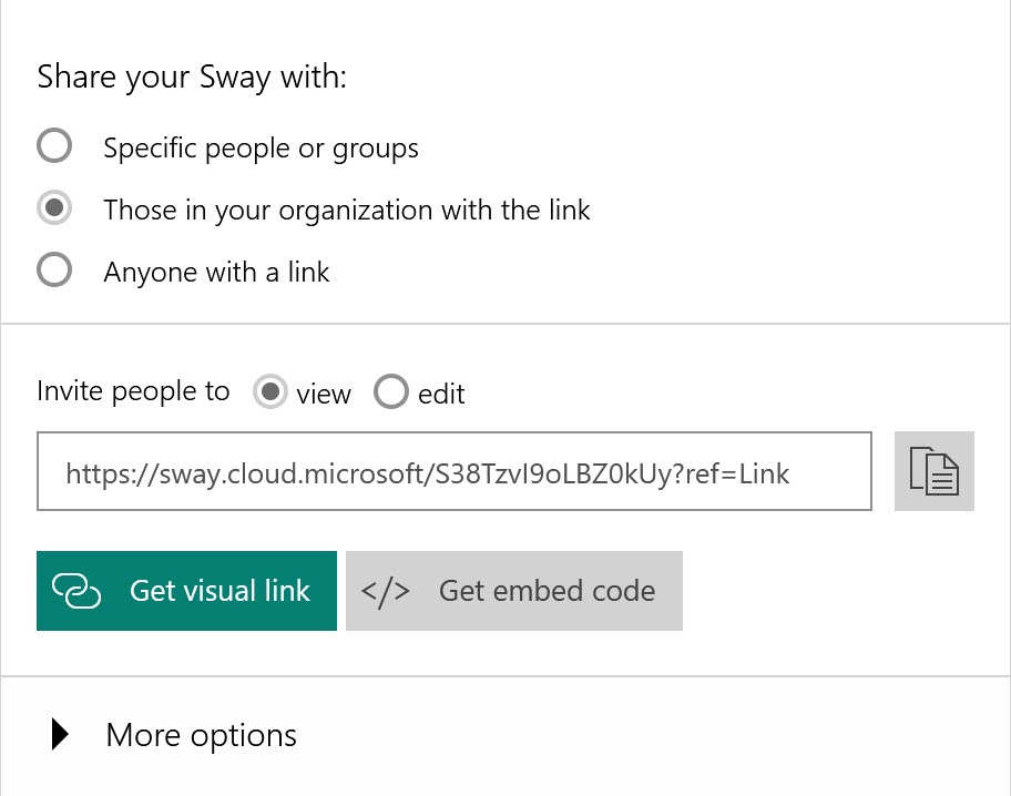 Link Sharing Settings