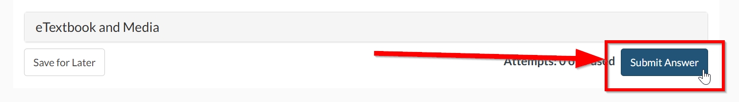 Select submit answer outlined and arrowed to