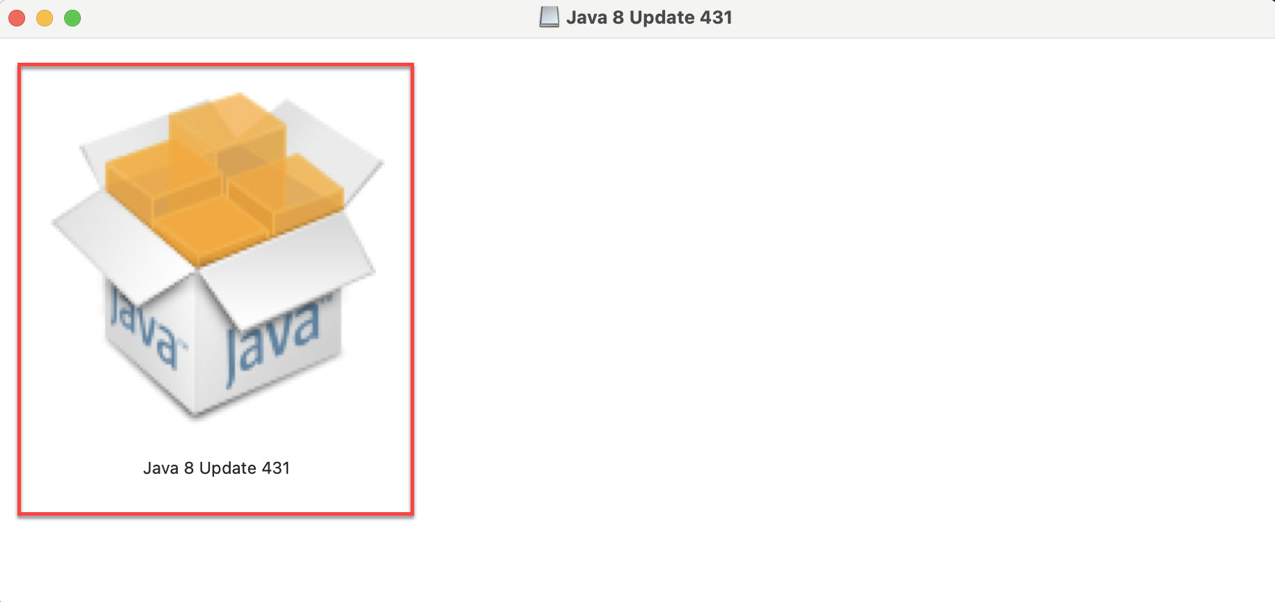 Mac Java 8 folder with Java 8 update 241 highlighted