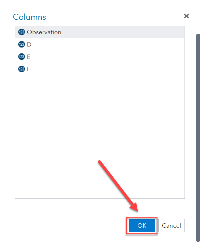 SAS Role Columns with Income($, 000s) highlighted