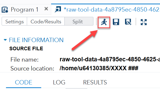 SAS File Information Screen with Worksheet Name filled out and Change button highlighted