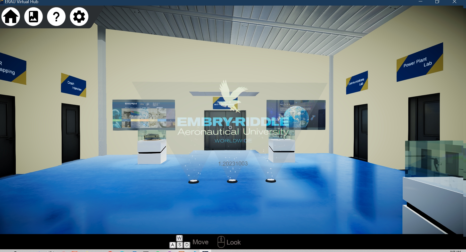 ERAU Virtual Hub main lobby