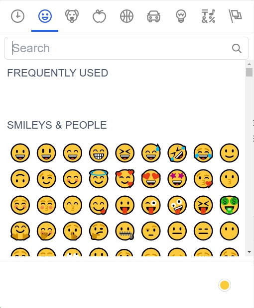 List of all reactions in Yellowdig