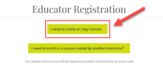 I need to create or copy course option