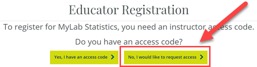pearson instructor access code
