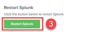 Restart Splunk