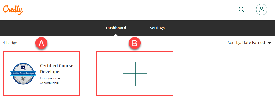 Credly Dashboard