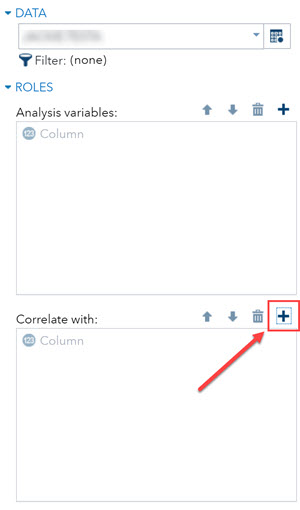 Adding correlate with variable