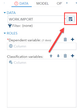 Selecting data for linear regression