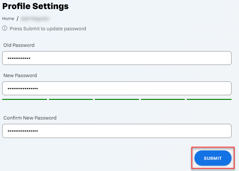 Yellowdig Confirm Password Change